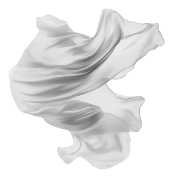 White fabric in motion on plain background png