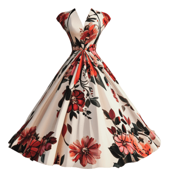 Floral dress perfect for summer events png