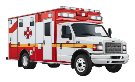 Emergency vehicle ready to assist png