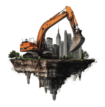 Digging in a floating city png