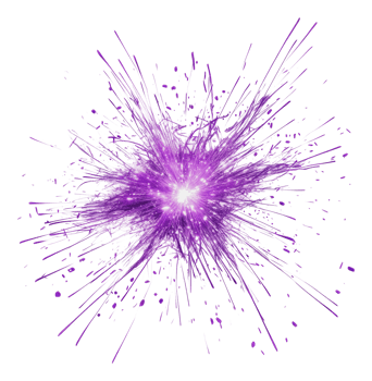 Colorful burst of light and energy in purple hues png
