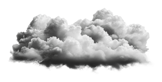 Dramatic dark cloud formation in a bright sky png