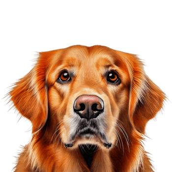 golden retriever portrait, a golden dog with a brown nose png