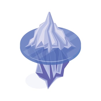 Modern isometric icon of iceberg in trendy style vector