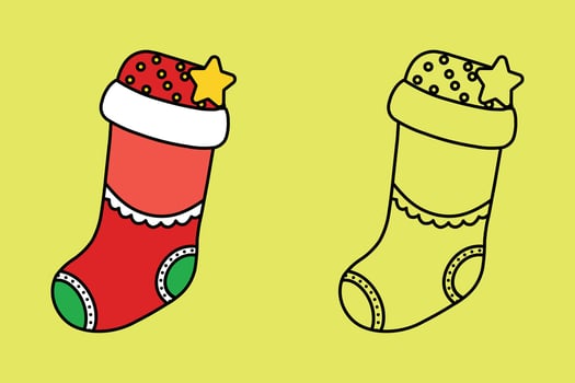 Colorful and Decorative Christmas Stockings for Holiday Cheer vector