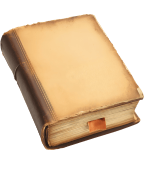 vintage book with ribbon bookmark worn cover aged pages isolated background png
