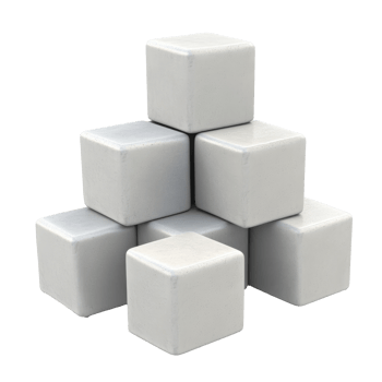 Decorative gray building block stack png