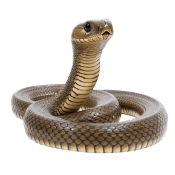 Brown snake coiled and ready in natural habitat png