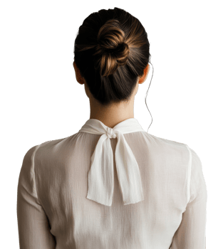 Elegant hairstyle showcase in soft lighting png