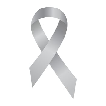 Grey ribbon awareness Brain Tumors, Allergies, Brain Cancer, Asthma, Diabetes, Aphasia, Mental Illness vector