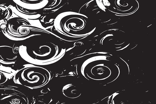 Intricate Black Monochrome Texture Overlays on White Backdrop for High-Resolution Designs vector