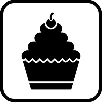 Cupcake Icon Design vector