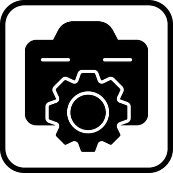 Photo Gear Icon Design vector