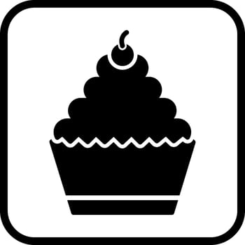 Cupcake Icon Design vector