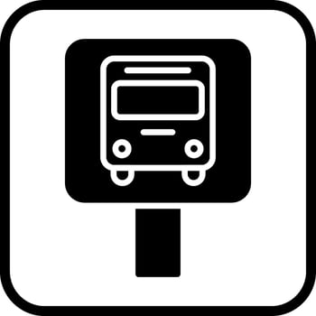 Bus Stop Icon Design vector