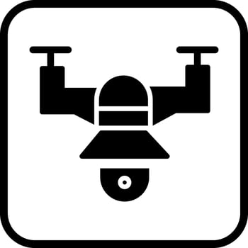 Drone Photography Icon Design vector