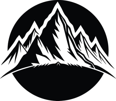 Enchanting Mountain Silhouettes against the Sunset vector