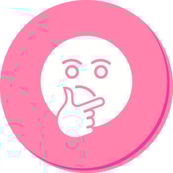 Thinking Face Icon Design vector