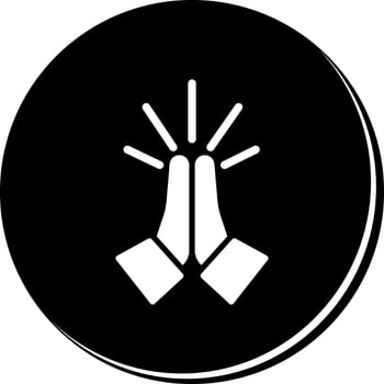 Folded Hands Icon Design vector