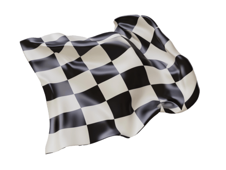 Checkered flag waving during a racing event png