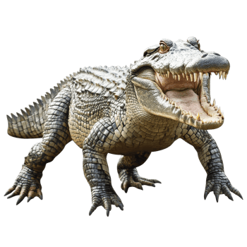 Massive crocodile like creature ready to hunt png