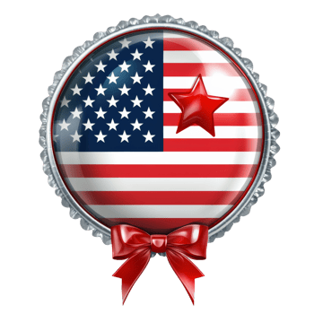 Patriotic cap with American flag png
