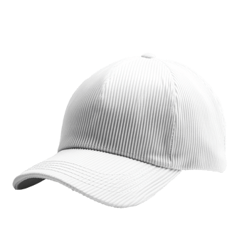 White corduroy baseball cap for casual wear png
