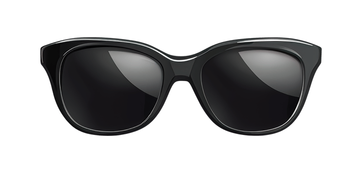 Chic black sunglasses for summer fun png
