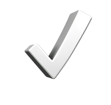 Check mark symbol in three dimensional design png