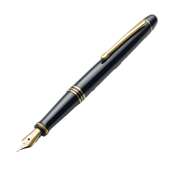 Elegant fountain pen on a clean workspace png