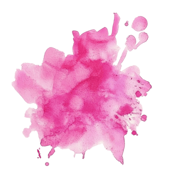 Beautiful pink watercolor paint splatter art png