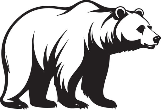 Bears Silhouette Design Ideas for Minimalist Decor vector