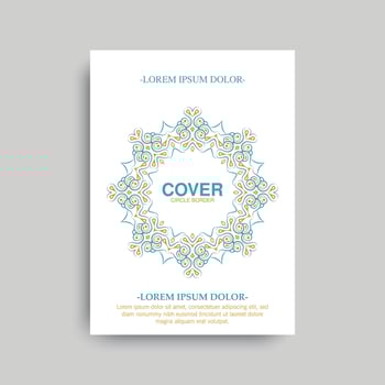 colorful border pattern cover template vector