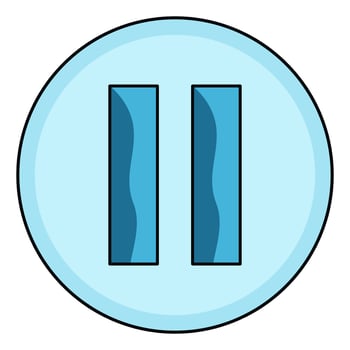 illustration of pause button vector