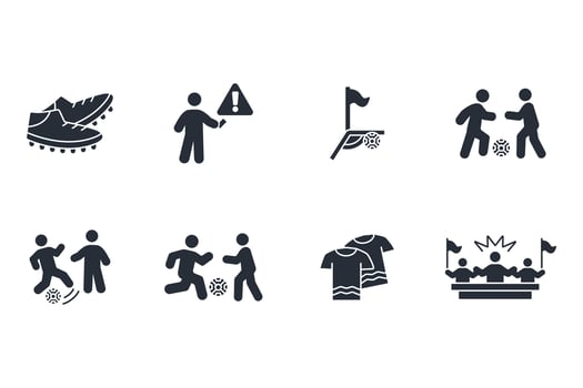 Football and soccer icon set..Editable stroke.linear style sign for use web design,logo.Symbol illustration. vector