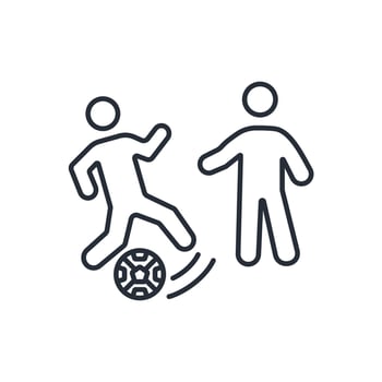 player icon. .Editable stroke.linear style sign for use web design,logo.Symbol illustration. vector