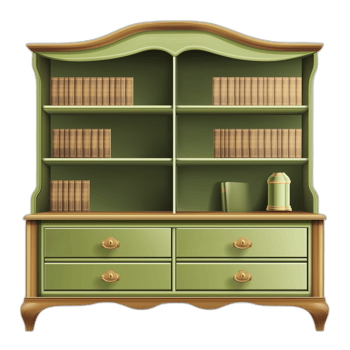 American Traditional Bookshelf Furniture piece, Furniture aesthetics png