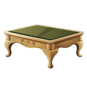 American Traditional Coffee table Furniture piece, Furniture rendering png