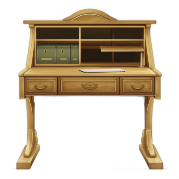 American Traditional Standing desk Furniture piece, Furniture design png