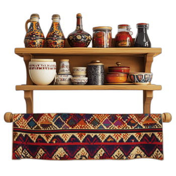 Bohemian Pantry shelving Furniture piece, Furniture aesthetics png