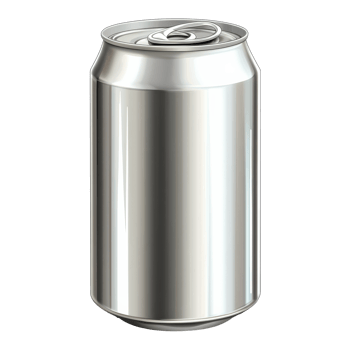 Metal can on a flat surface in light png