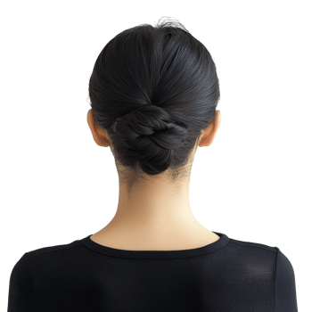 Elegant updo hairstyle for formal occasions png