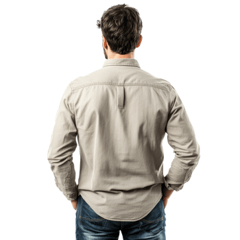 Man standing in a casual shirt looking away png