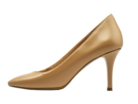 Pointed toe elegant nude high heels png