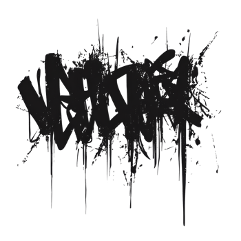 Urban street art in bold black graffiti style png