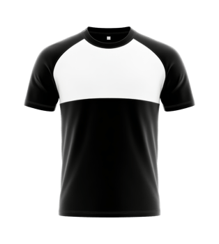 Chic black and white casual tee design png