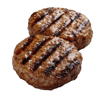 Juicy grilled patties ready for a summer barbecue png