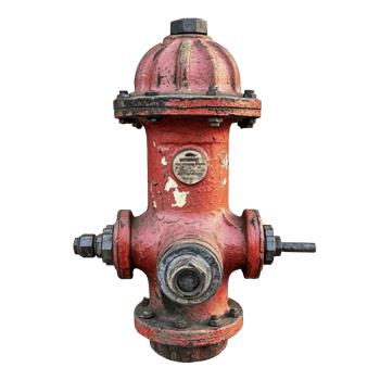 Vintage fire hydrant stands in urban area png