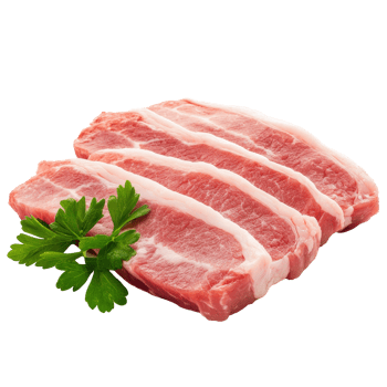 Fresh pork cutlets ready for cooking png
