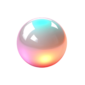 Illuminated Glass Sphere with Gradient Color png